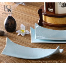 Azul cor vidrado placas cerâmicas, retângulo grés placas, hotel buffet cerâmico cor esmalte placa